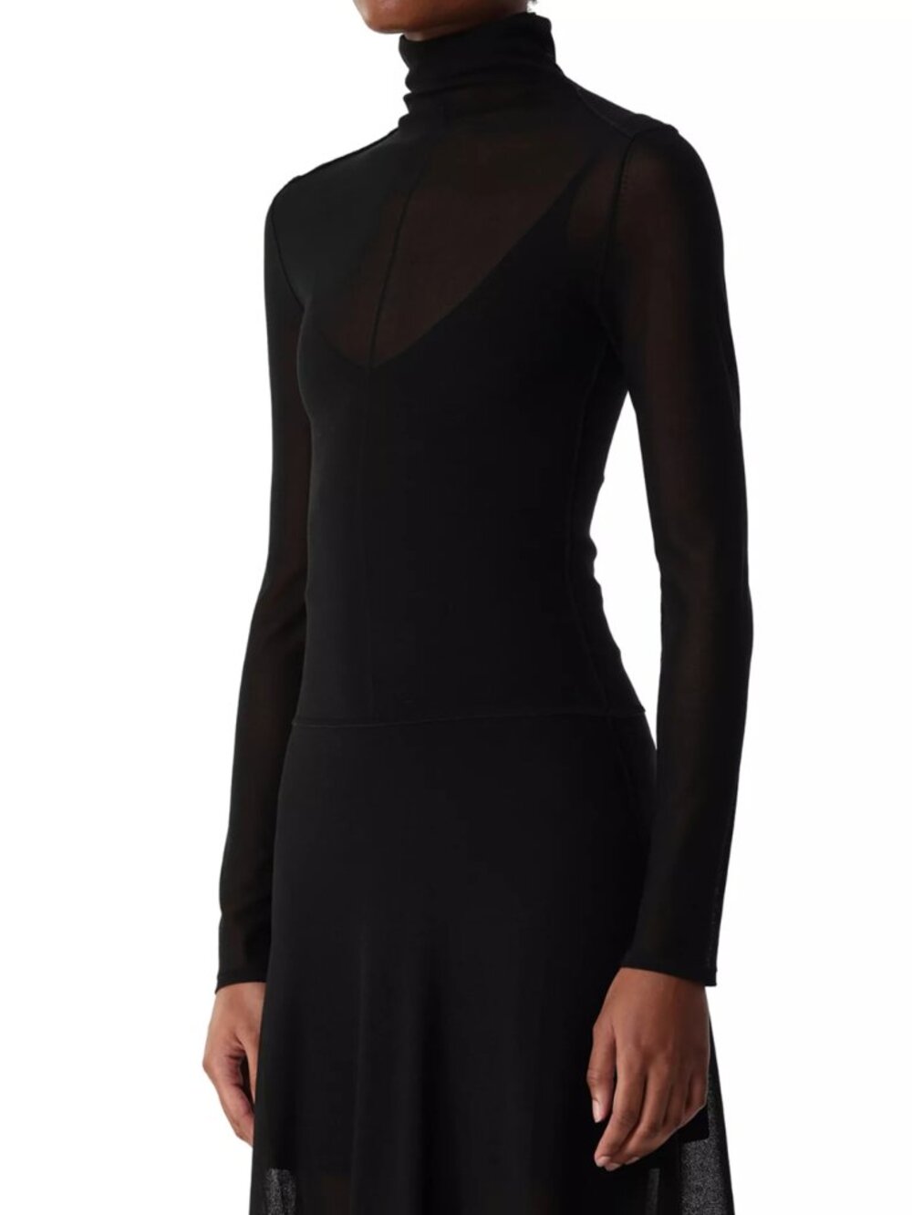 Jason Wu Collection Turtleneck Knit Maxi Dress Black Size S NWT - Picture 3 of 4
